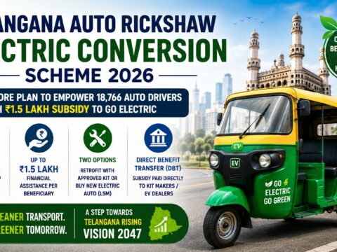 Telangana Auto Rickshaw Electric Conversion Scheme 2026: ₹200 Crore to Go Electric